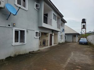 FOR SALE:A block of 4(No) 3 bedroom flats with a mini flat bq built on a full plot. It also consist of a separate fenced off full plot by the side @ Royal Palmwill estate, Badore Ajah, Lagos